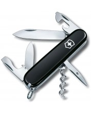 Швейцарски джобен нож Victorinox - Spartan - Черен, 12 функции -1